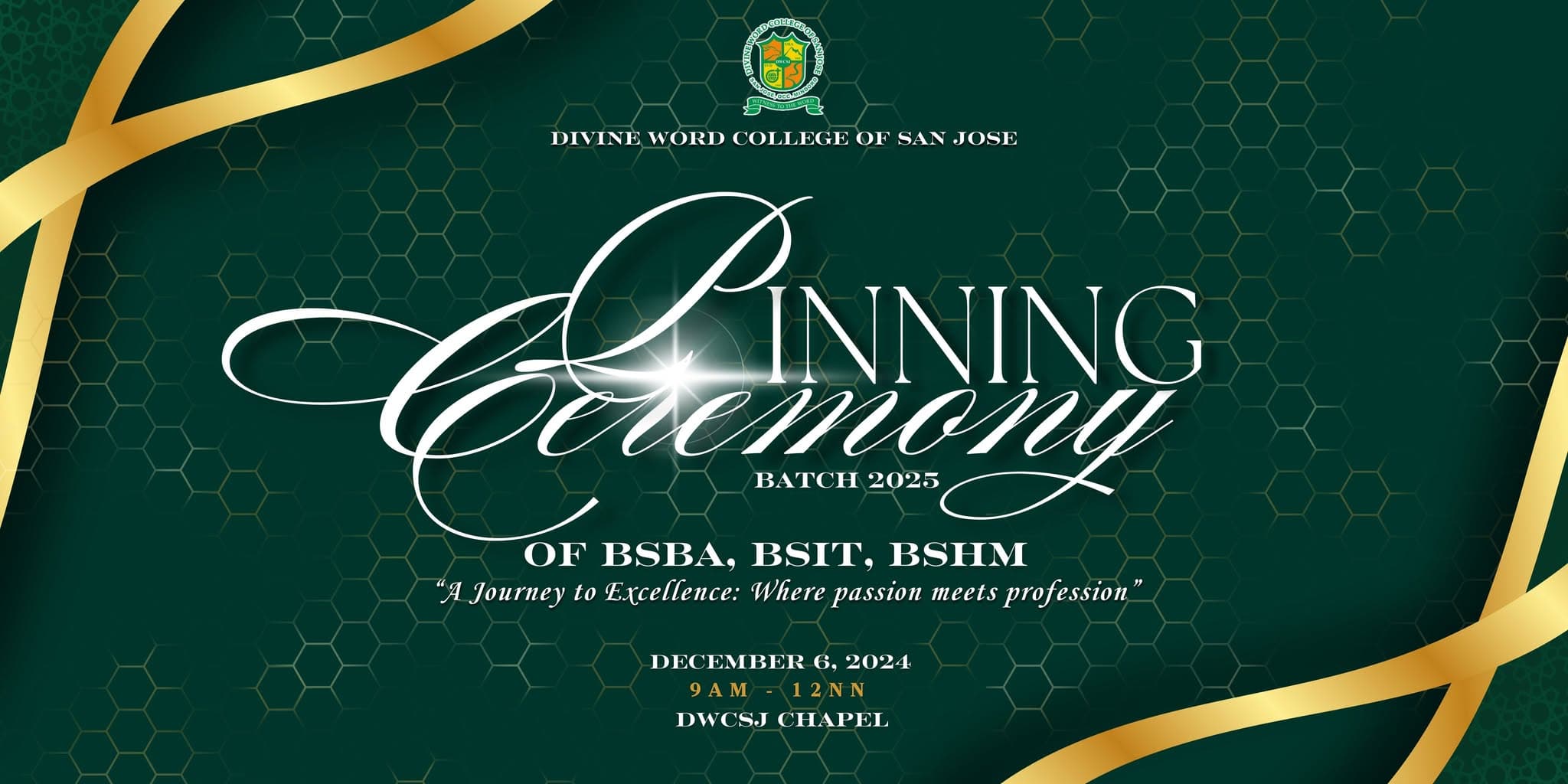 DWCSJ Pinning Ceremony 2025 Tarpaulin